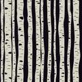 Birches in vector