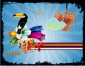 Bird abstract vector illustration