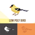 BIRD ILLUSTRATION WITH LOW POLY STYLE Royalty Free Stock Photo