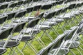 Bird on audience chairs