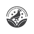 Bird award icon- vector bird sign for your website or mobile apps