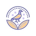 Bird award icon- vector bird sign for your website or mobile apps