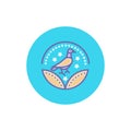 Bird award icon- vector bird sign for your website or mobile apps