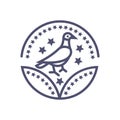 Bird award icon- vector bird sign for your website or mobile apps