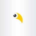 bird beak and eye logo vector symbol