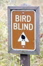 Bird Blind Sign Royalty Free Stock Photo
