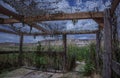 Bird Blind Structure Along Wildlife Drive In Browns Park In Colorado