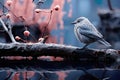 bird on a branch, perfectly poised in its natural habitat. Royalty Free Stock Photo