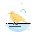 Bird, British, Small, Sparrow Abstract Flat Color Icon Template
