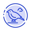 Bird, British, Small, Sparrow Blue Dotted Line Line Icon