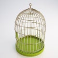 Bird cage 3d illustration Royalty Free Stock Photo