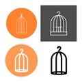 Bird cage icon vector Royalty Free Stock Photo