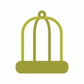 Bird Cage icon vector image. Royalty Free Stock Photo