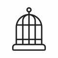 Bird cage Icon vector image. Royalty Free Stock Photo