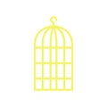 Bird cage icon vector sign and symbol isolated on white background, Bird cage logo concept Royalty Free Stock Photo