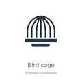 Bird cage icon vector. Trendy flat bird cage icon from furniture & household collection isolated on white background. Vector Royalty Free Stock Photo