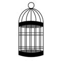 Bird cage icon on white background. flat style. cage symbol. empty bird cage sign