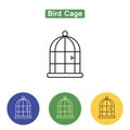 Bird cage line icon