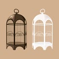 Bird cage set Royalty Free Stock Photo