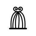 Bird cage, vector design on white isolated background Royalty Free Stock Photo