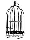 Bird cage vector eps Hand drawn Crafteroks svg free, free svg file, eps, dxf, vector, logo, silhouette, icon, instant download, di Royalty Free Stock Photo
