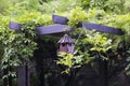 Handmade bird shelter in a pavilion Royalty Free Stock Photo