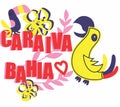 bird caraiva bahia print vector art Royalty Free Stock Photo