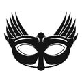 Bird carnival mask icon, simple style Royalty Free Stock Photo