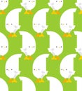 Bird cartoon pattern seamless. Birdie background. Baby cloth texture. vector ornament