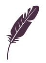 Bird or chicken feather, plumelet of animal vector