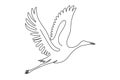 Bird continuous one line drawing elegant minimalist concept Royalty Free Stock Photo