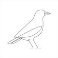 Bird continuous single line drawing art vector minimalist illustration