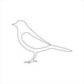 Bird continuous single line drawing art vector minimalist illustration