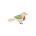 Bird Dove, Cartoon Vector Illustration On White Background