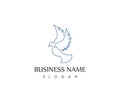 Bird Dove Logo Template Royalty Free Stock Photo