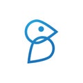 Bird drop water logo design