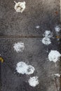 Bird droppings on pavement. Decorative background design