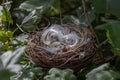 Bird eggs in a nest on a tree Royalty Free Stock Photo