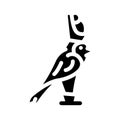 bird egypt glyph icon vector illustration