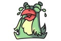 Bird emoji crying Royalty Free Stock Photo