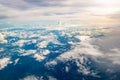 Bird eye view of altrostratus and altocumulus cloud Royalty Free Stock Photo