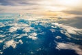 Bird eye view of altrostratus and altocumulus cloud Royalty Free Stock Photo