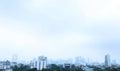 Bird eye view of Buildings in Bangkok, Thailand with the smoke dust PM 2.5