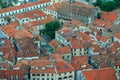 Bird eye view of buildings in Kotor old town, Montenegro Royalty Free Stock Photo