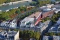 Bird eye view from the Eiffel tower Musee du quai Branly Jacques Chirac Royalty Free Stock Photo