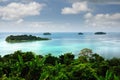 Group of islands near Koh Chang Island, Thailand. Royalty Free Stock Photo