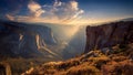 Bird eye view of the Inspiration Point in the Yosemite Royalty Free Stock Photo