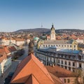 Bird eye view of Pecs, Hungary Royalty Free Stock Photo