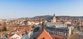 Bird eye view of Pecs, Hungary Royalty Free Stock Photo