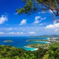 Bird eye view of Phuket viewpoint in Thailand Royalty Free Stock Photo